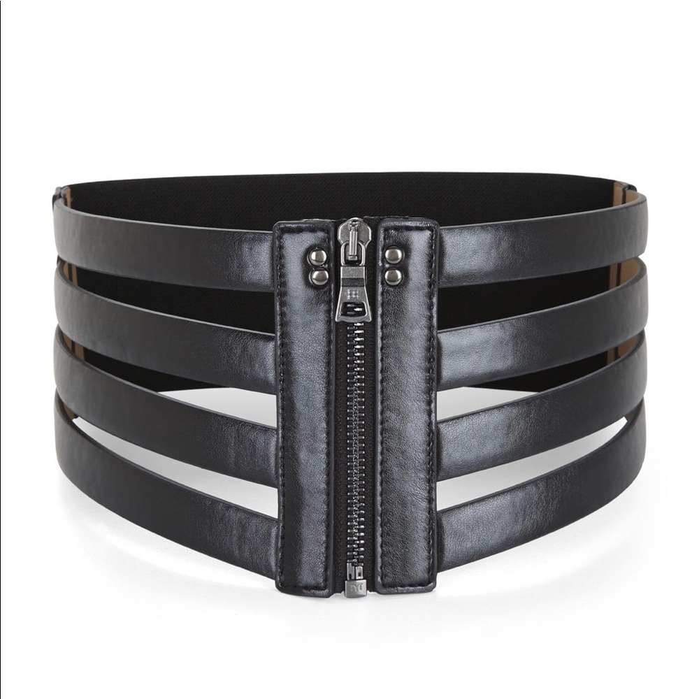 BCBG Cage Zip Belt (Gold Detail)